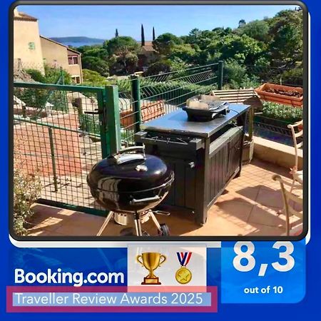 Cavalaire Vue Mer Au Loin Maisonnette Tout Equipee Pour 4 Personnes Avec Piscine Clim Wifi Velos Tv Barbecues Exteriér fotografie